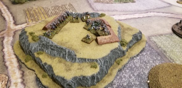 Hill 162 grimly defended by the red naval infantry and battery